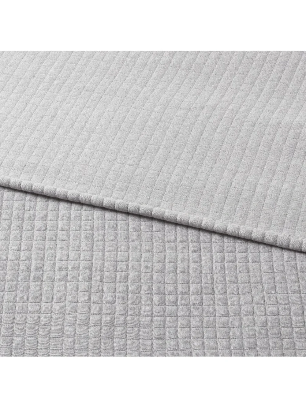Threshold King Cotton Jersey Jaquard Pattern Coverlet, Heather Gray